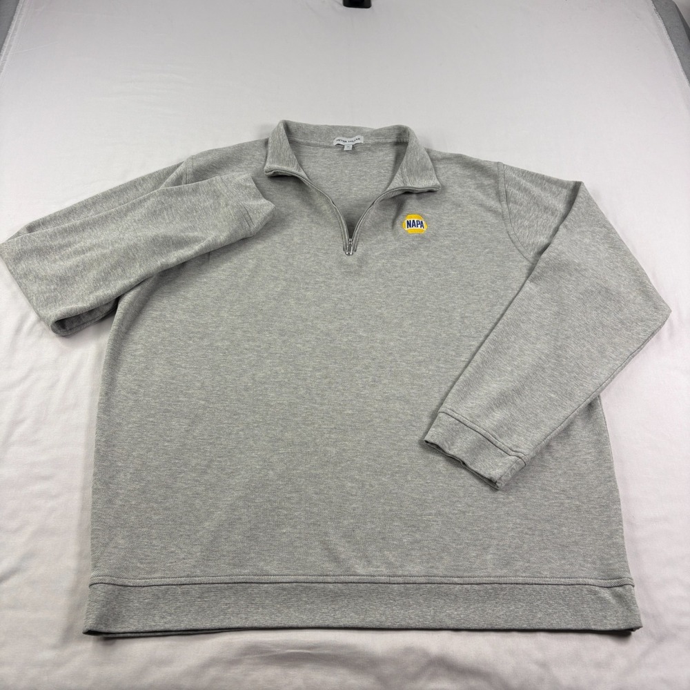 Peter Millar Shirt Mens XL Gray‎ 1/4 Zip Golf Pullover Crown Comfort Preppy